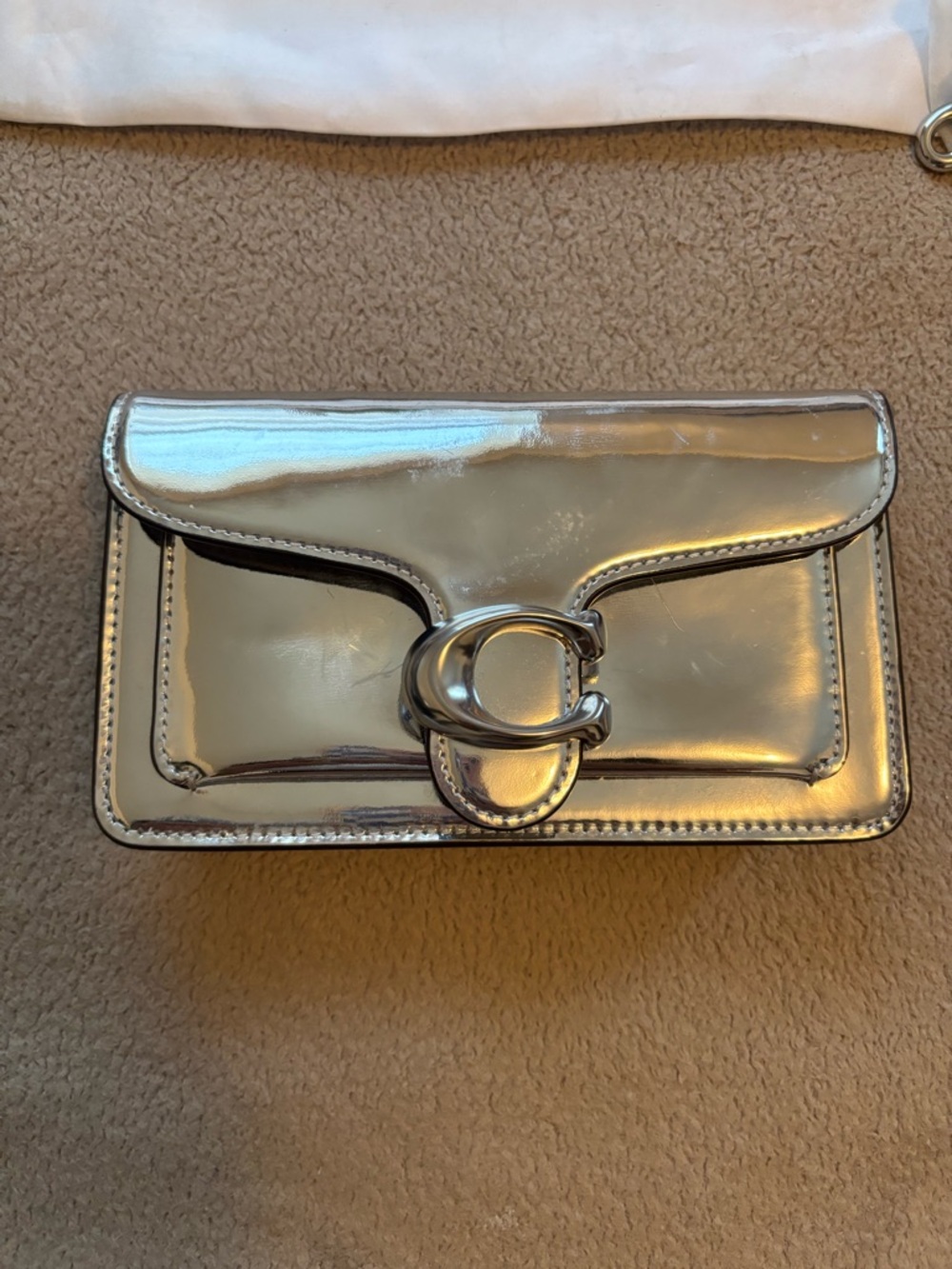 Coach Tabby Crossbody Wristlet in Silver Metallic - Picture 2 of 8
